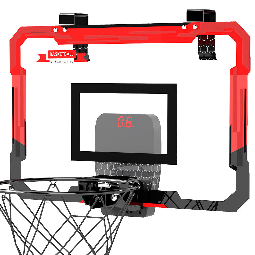 Bopeep Mini Indoor Basketball Hoop Over Door Set With Electronic Scorer And 4 Balls