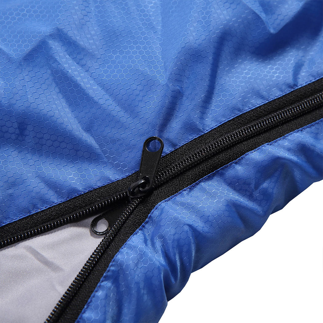 Single Sleeping Bag Outdoor Camping Thermal Waterproof Comfortable Blue Hiking