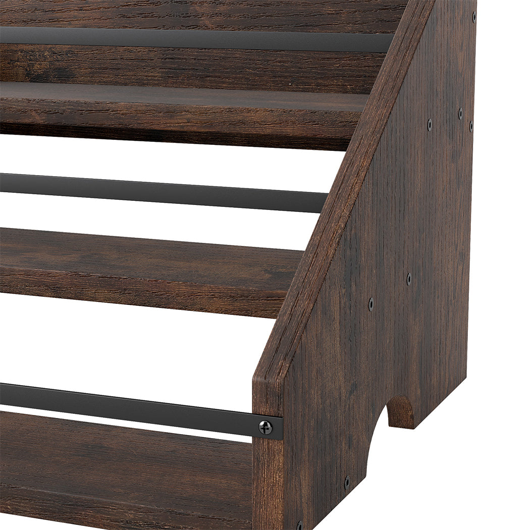 Toque Countertop Wine Rack 3 Tier Wood & Metal Organizer