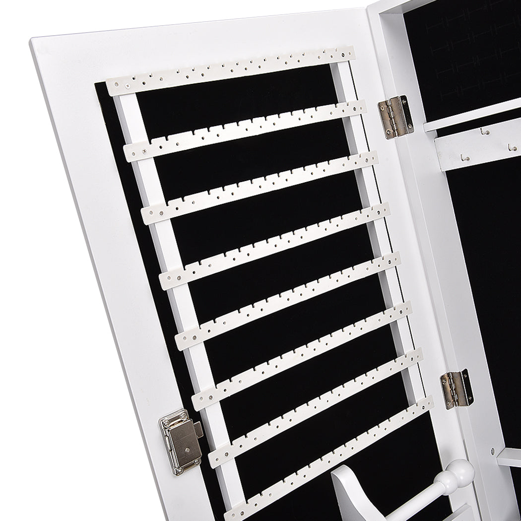 41.5Cm X 38Cm 155Cm Mirror Jewellery Cabinet Makeup White