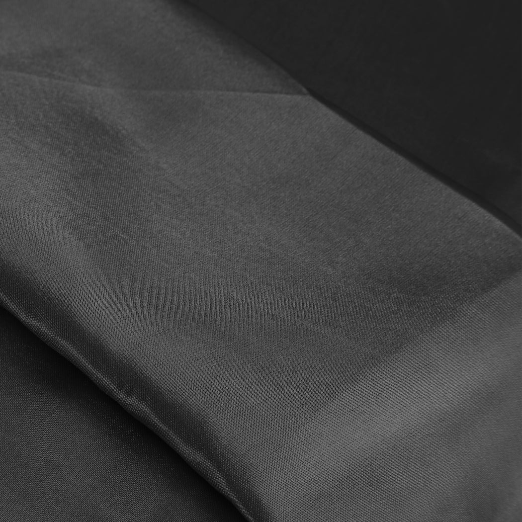 Dreamz Silky Satin Sheets Fitted Double Black