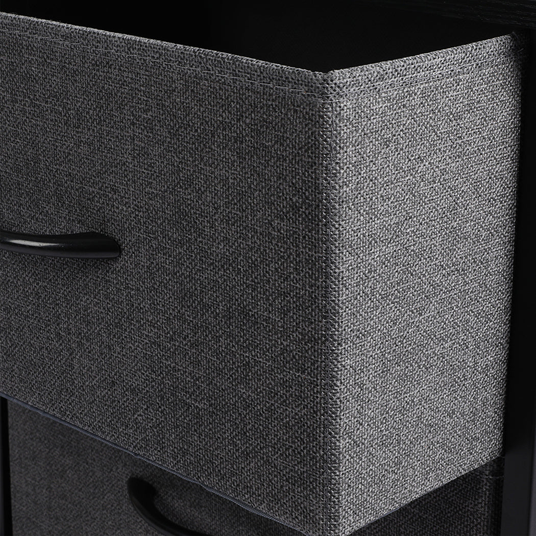 Storage Cabinet Tower Chest 5 Drawers Dark Grey