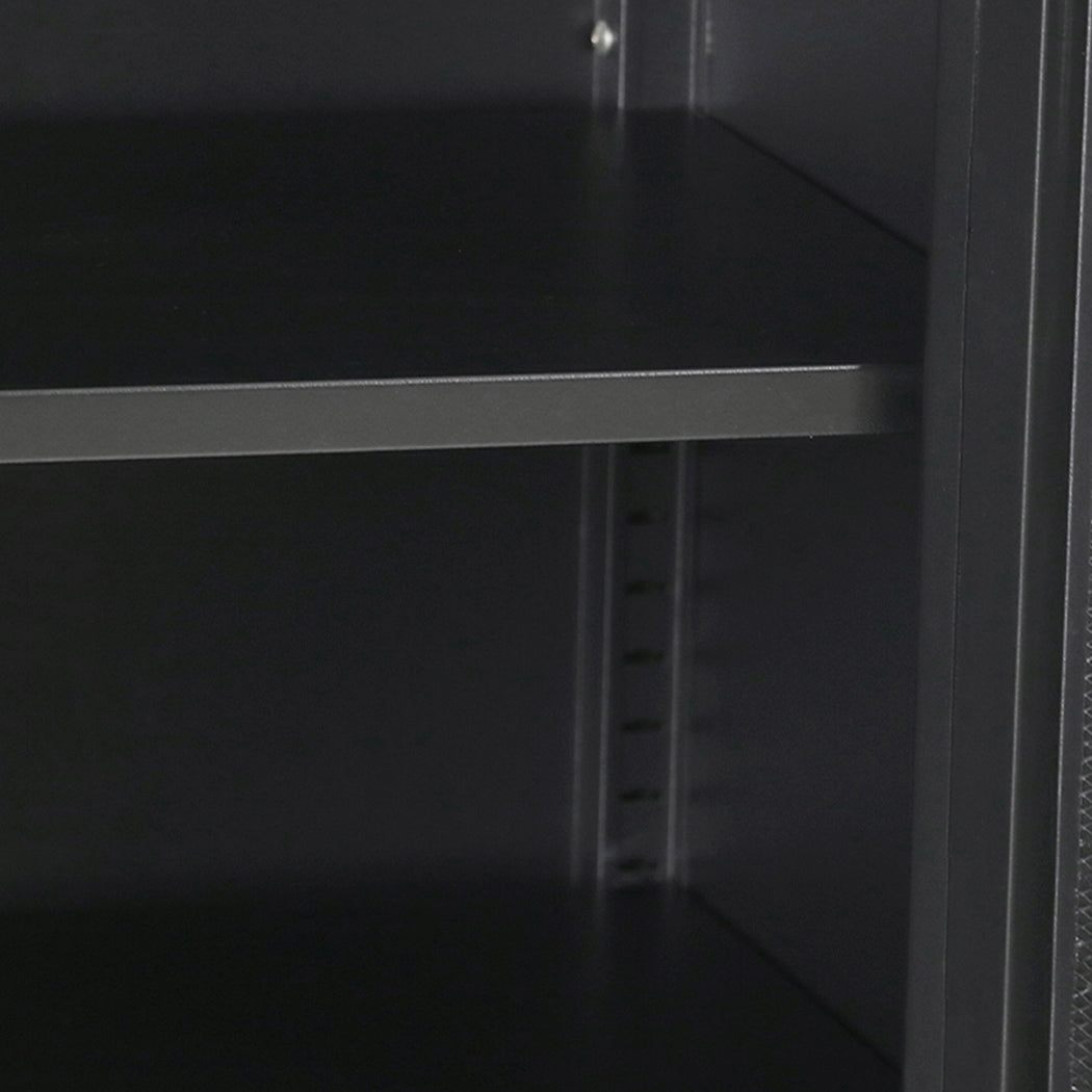 80Cm X 40Cm 101.5Cm Storage Cabinet Steel Kitchen Black