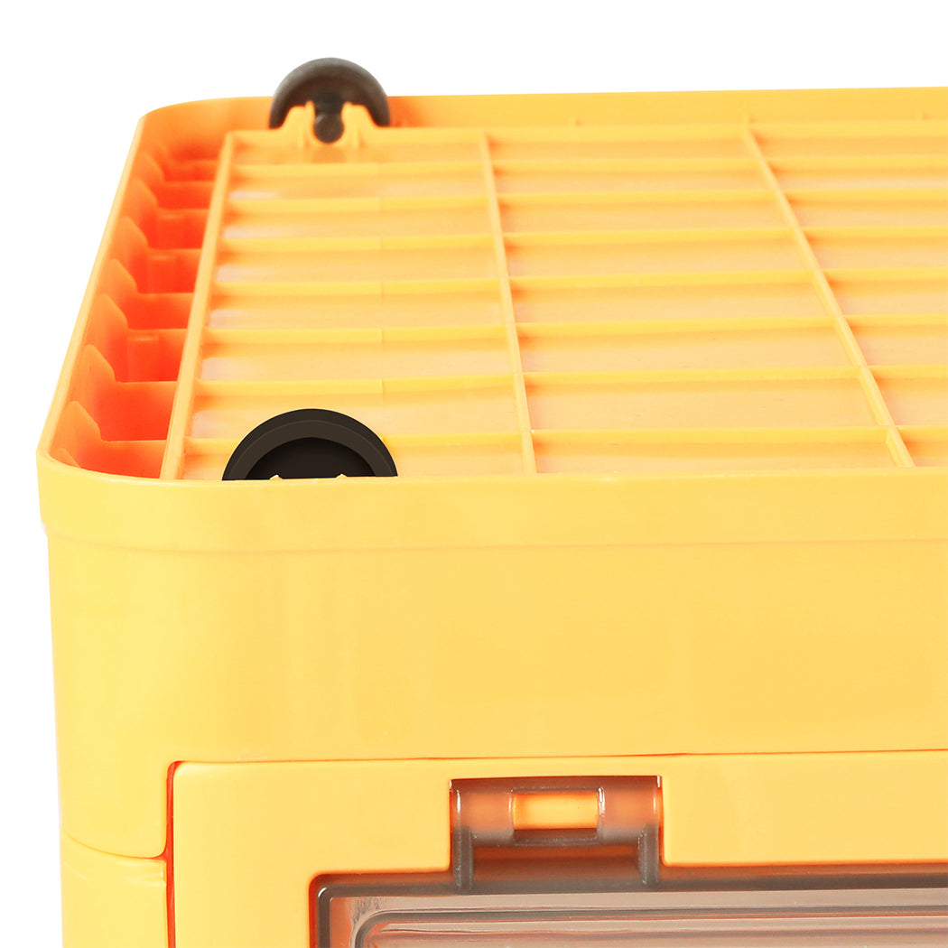 Storage Containers With Lid Clothes Orange Small