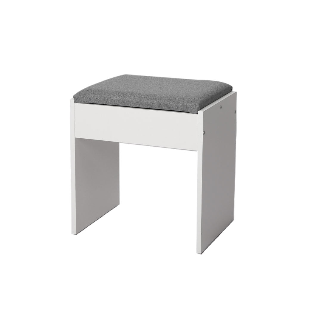 Dressing Table Stool With Led Mirror Modern Vanity Set For Bedroom Or Makeup Area