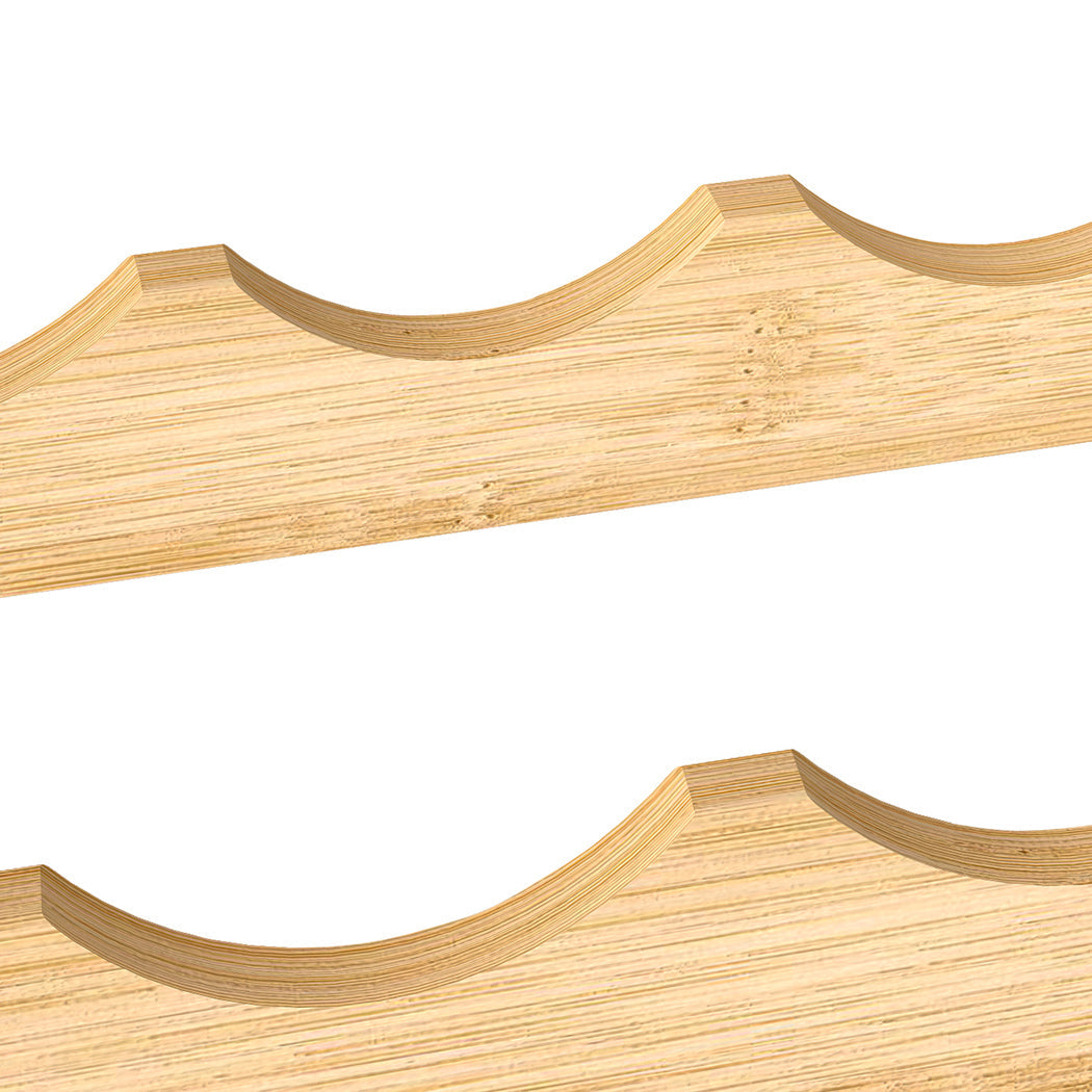Toque Natural Bamboo Wine Rack 12 Bottle Capacity
