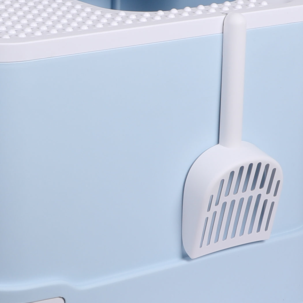 Pawz Cat Litter Box Fully Enclosed Kitty Blue