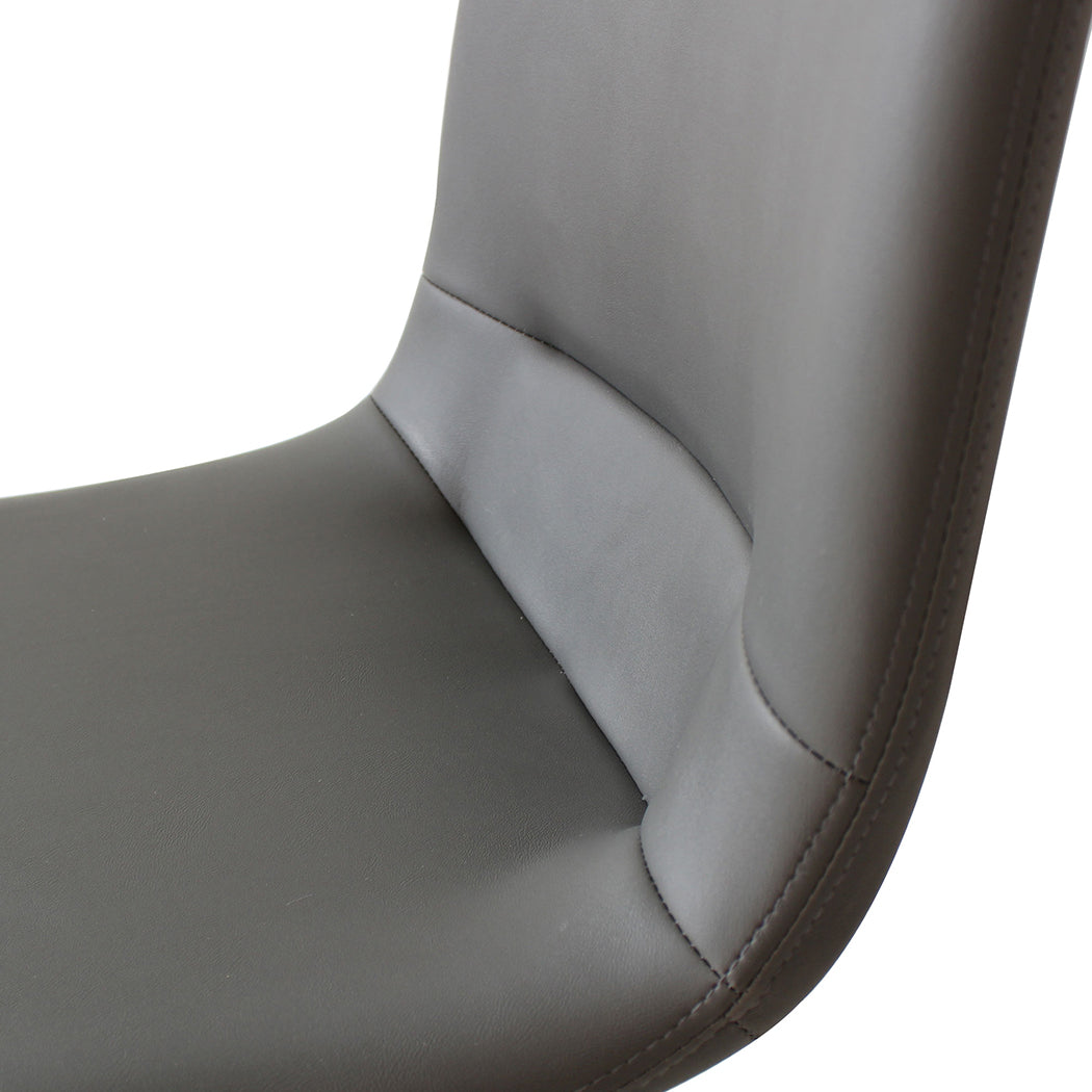 4Pcs Stackable Dining Chairs Kitchen Dark Grey