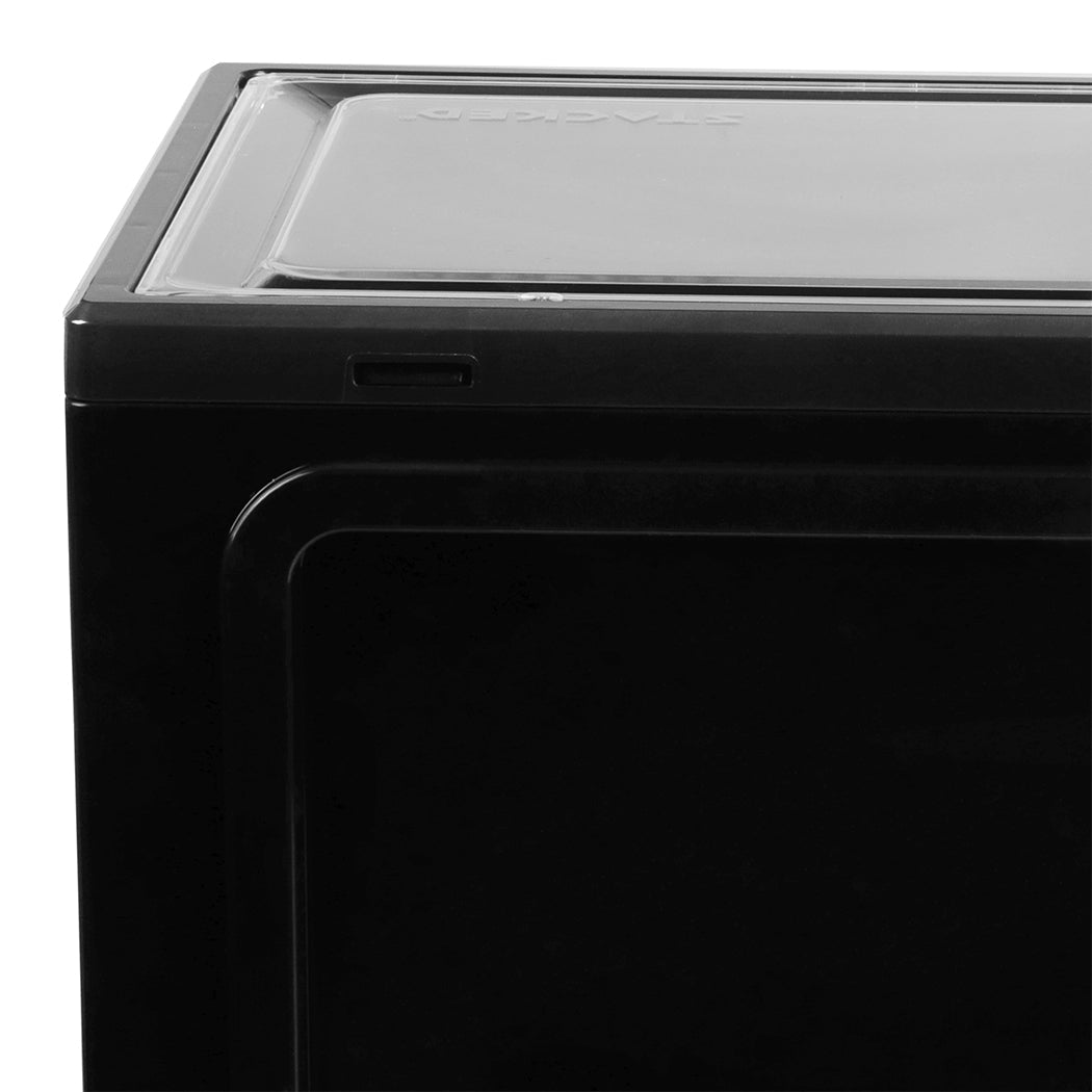 Stacked Shoe Box Acrylic Sneaker Display 6Pc Black