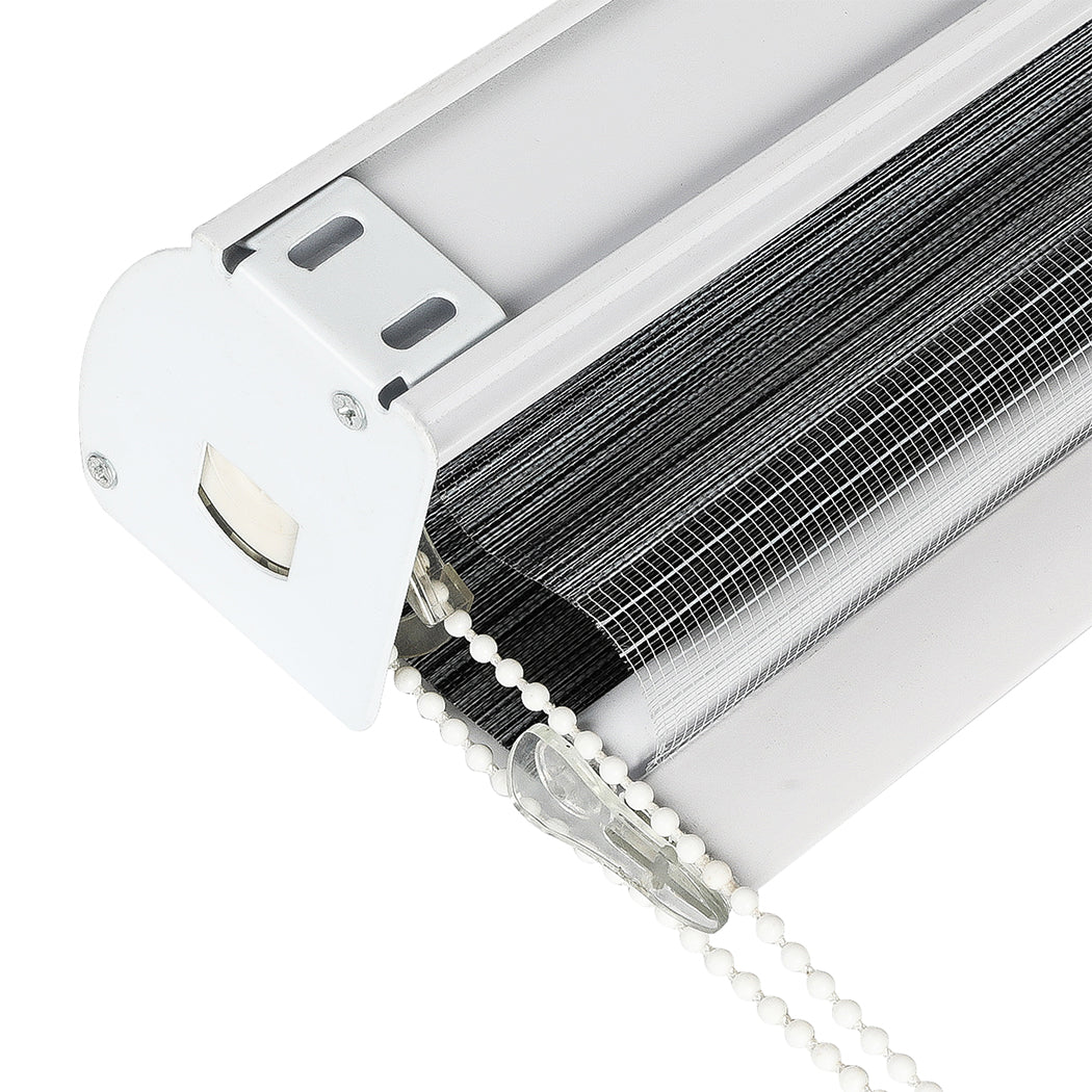 1 Sets of Marlow 1 Sets Of 1X Blackout Zebra Roller Blind Curtains 180X210cm Grey