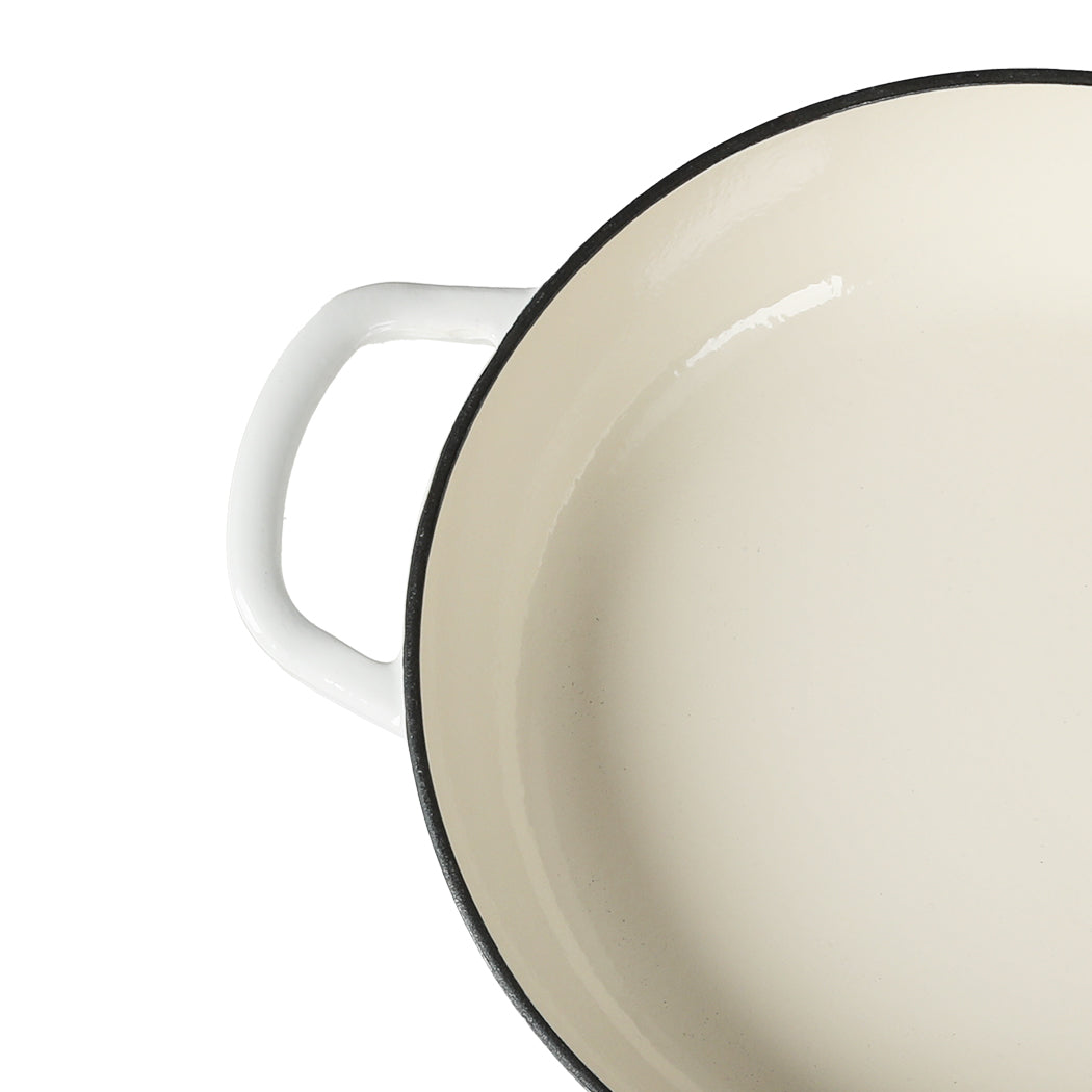 Toque 3.5L Enamel Dutch Oven Pan Classic White Cookware