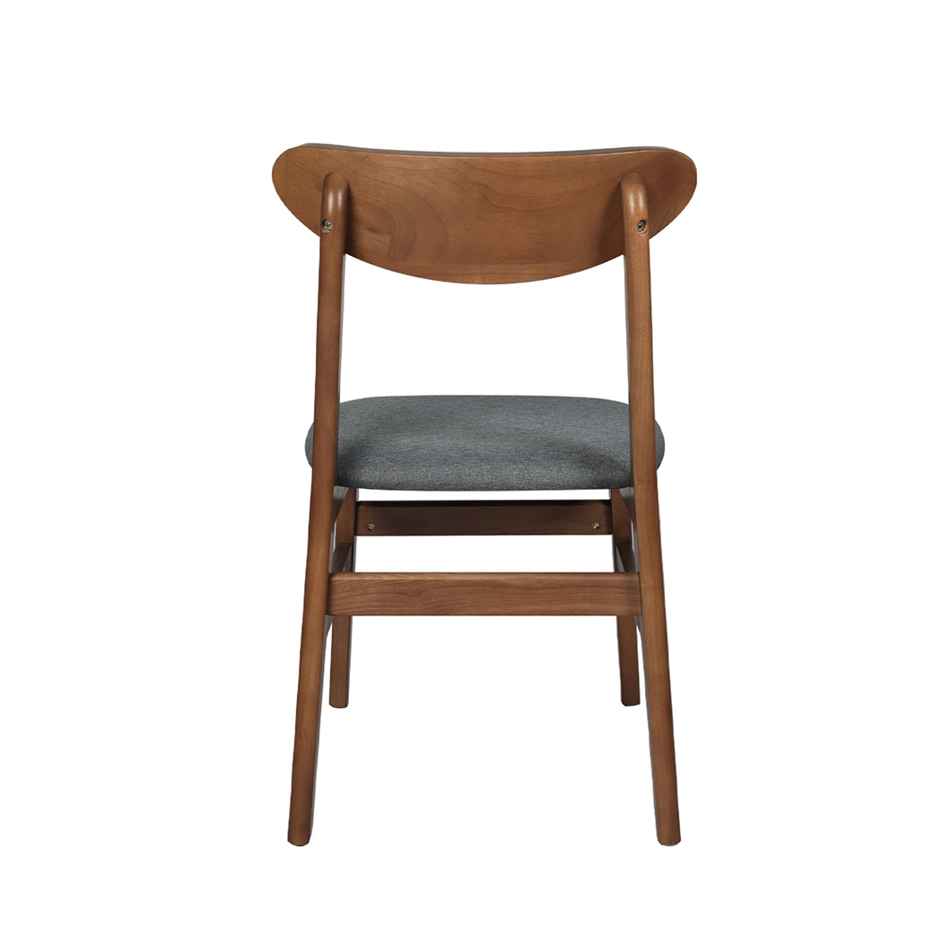 Comfortable Brown Dining Chairs Set For Kitchen 2 Piece Stylish Seating Option
