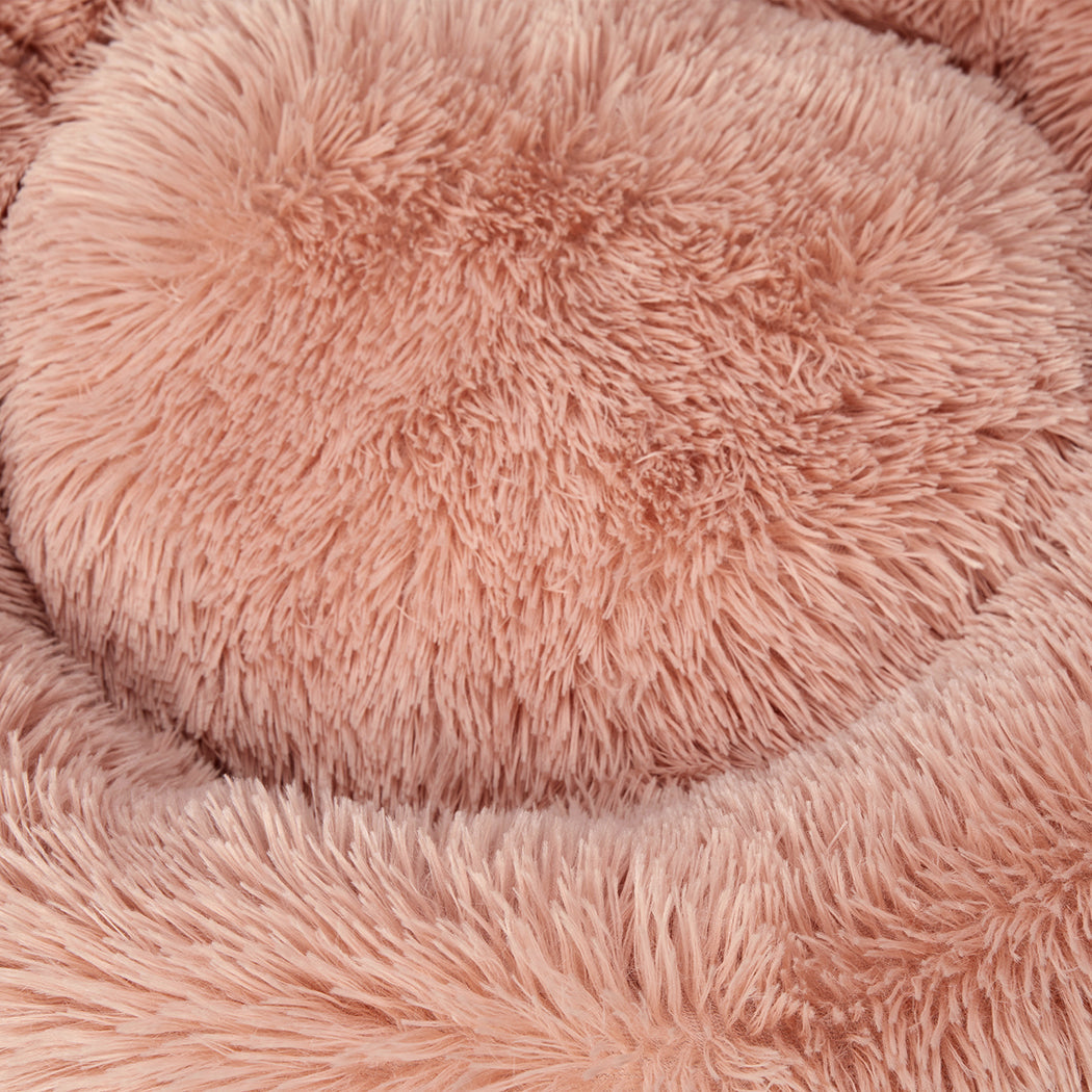 Pawz Pet Bed Cat Dog Donut Nest Calming L Pink Large