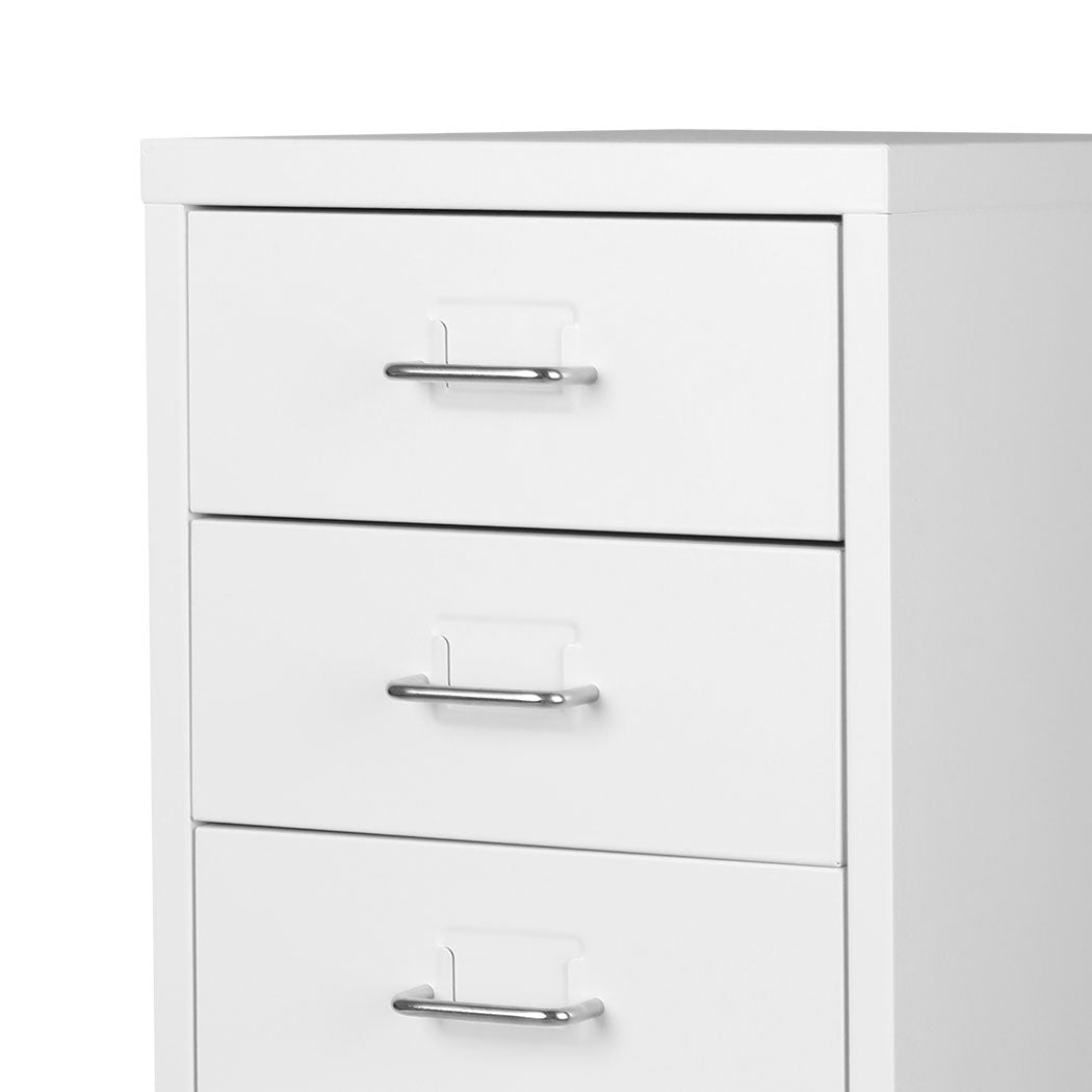 Office Cabinet 8 Drawer Drawers Filing Steel Frame White