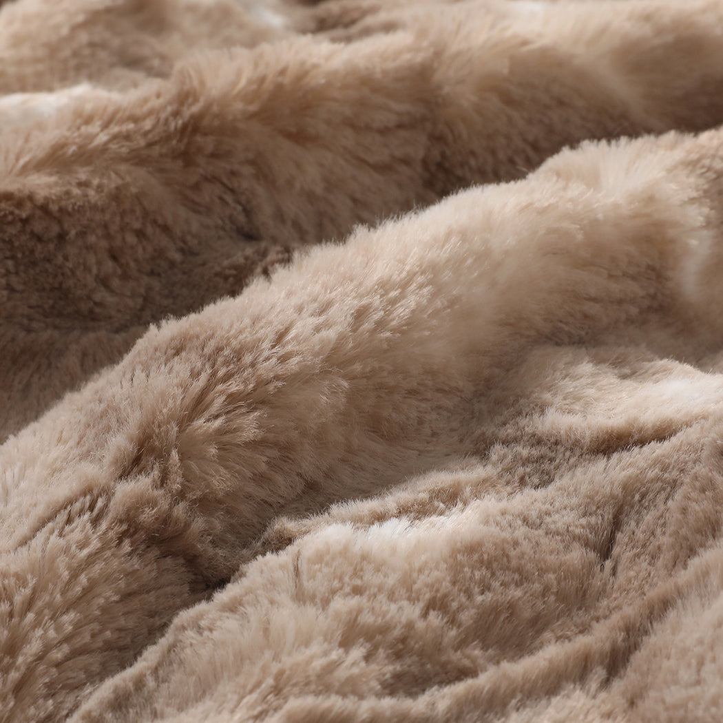 Dreamz Luxury Tie Dyed Blanket Brown 127Cm X 152Cm