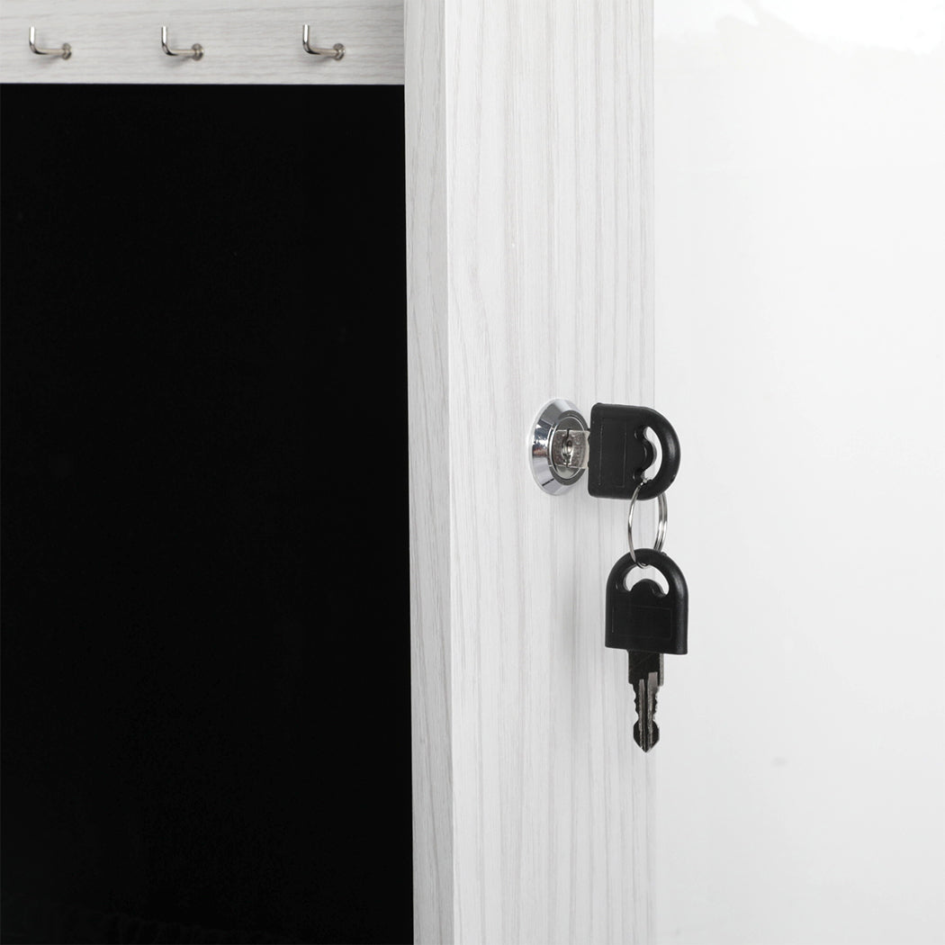 Veile Studios Levede 37Cm X 10Cm 120Cm Mirror Jewellery Cabinet Led White