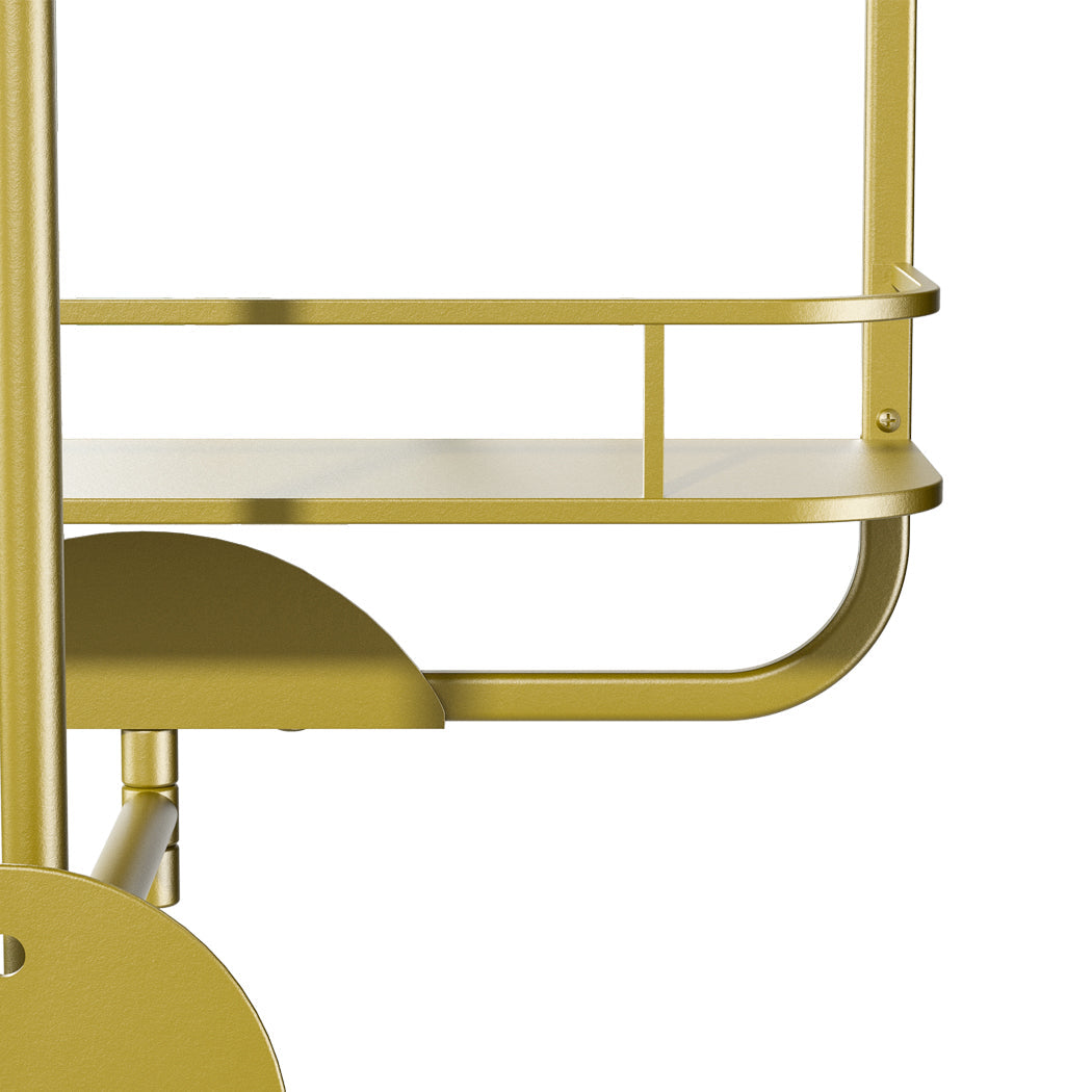 Yezi 360 Swivel Bathroom Wall Mirrors With Storage Gold