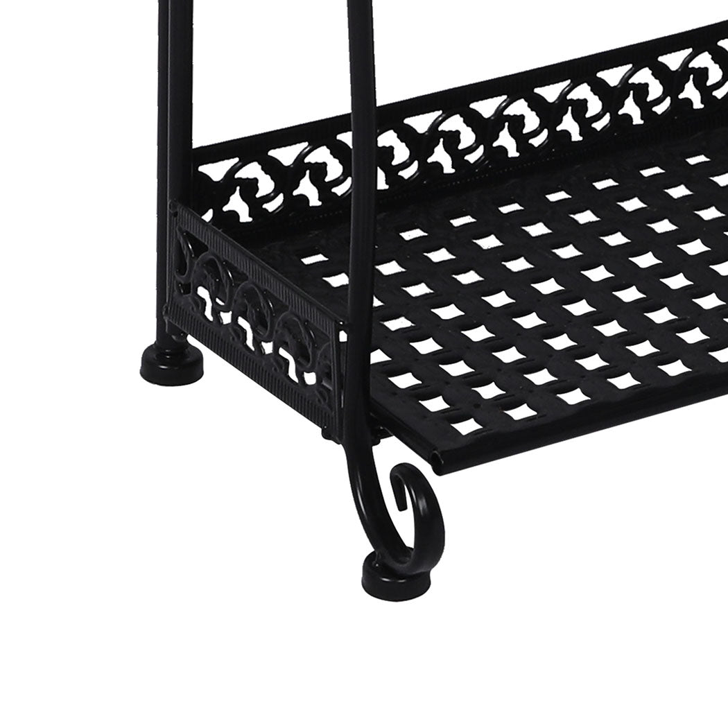 Plant Stand 3 Tiers Outdoor Indoor Black