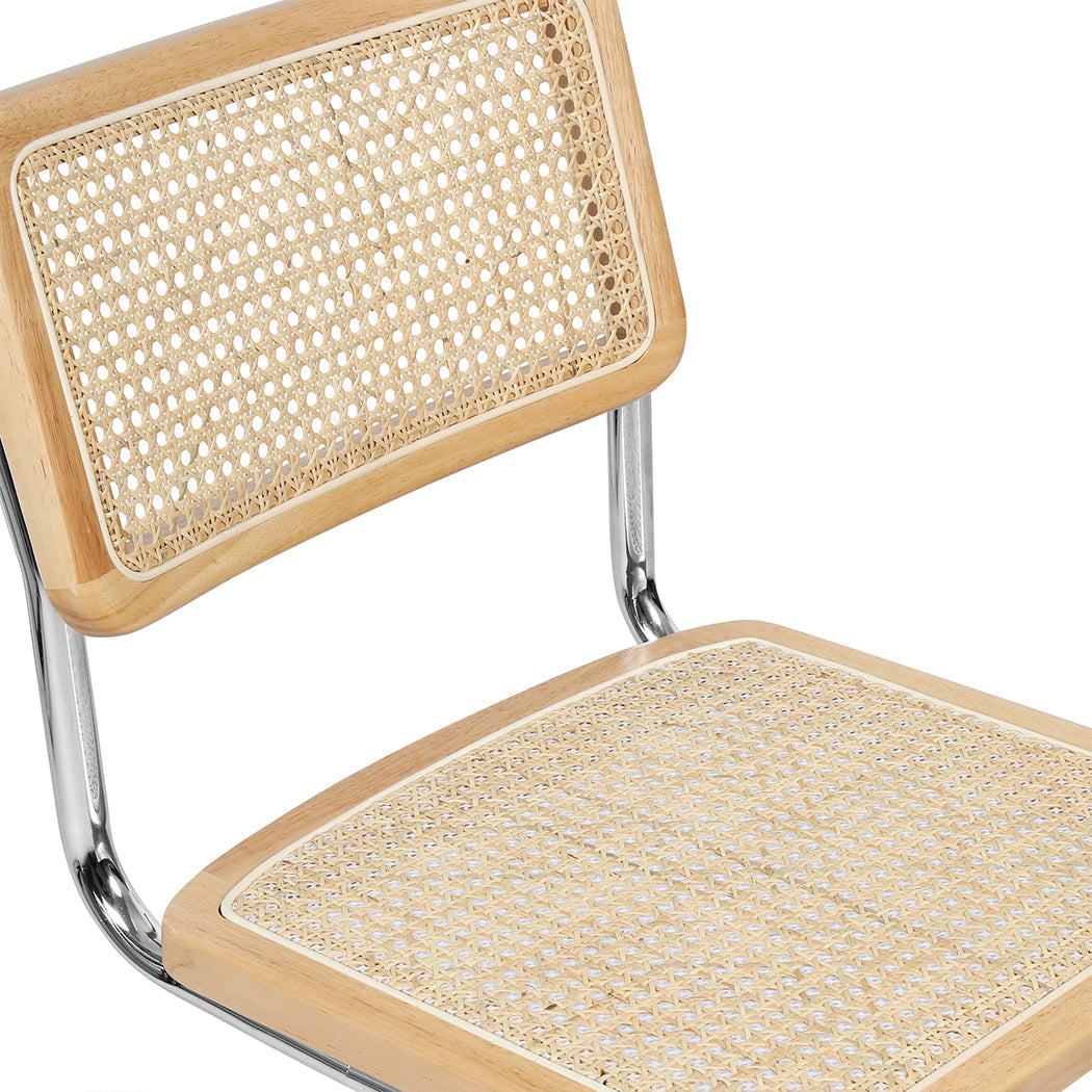 Stylish Rattan Dining Chairs Set Of 2 Comfortable Seating For Home Or Patio