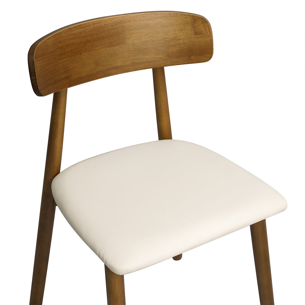 Set Of 2 Walnut Dining Chairs For Kitchen Stylish And Durable Seating Option