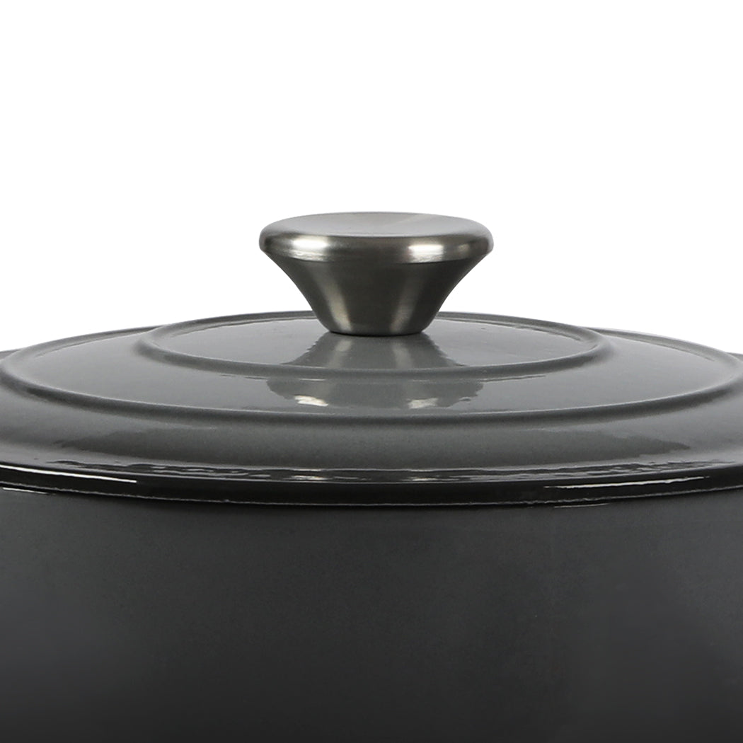 Toque 4L Enamel Dutch Oven Pot Cookware Black