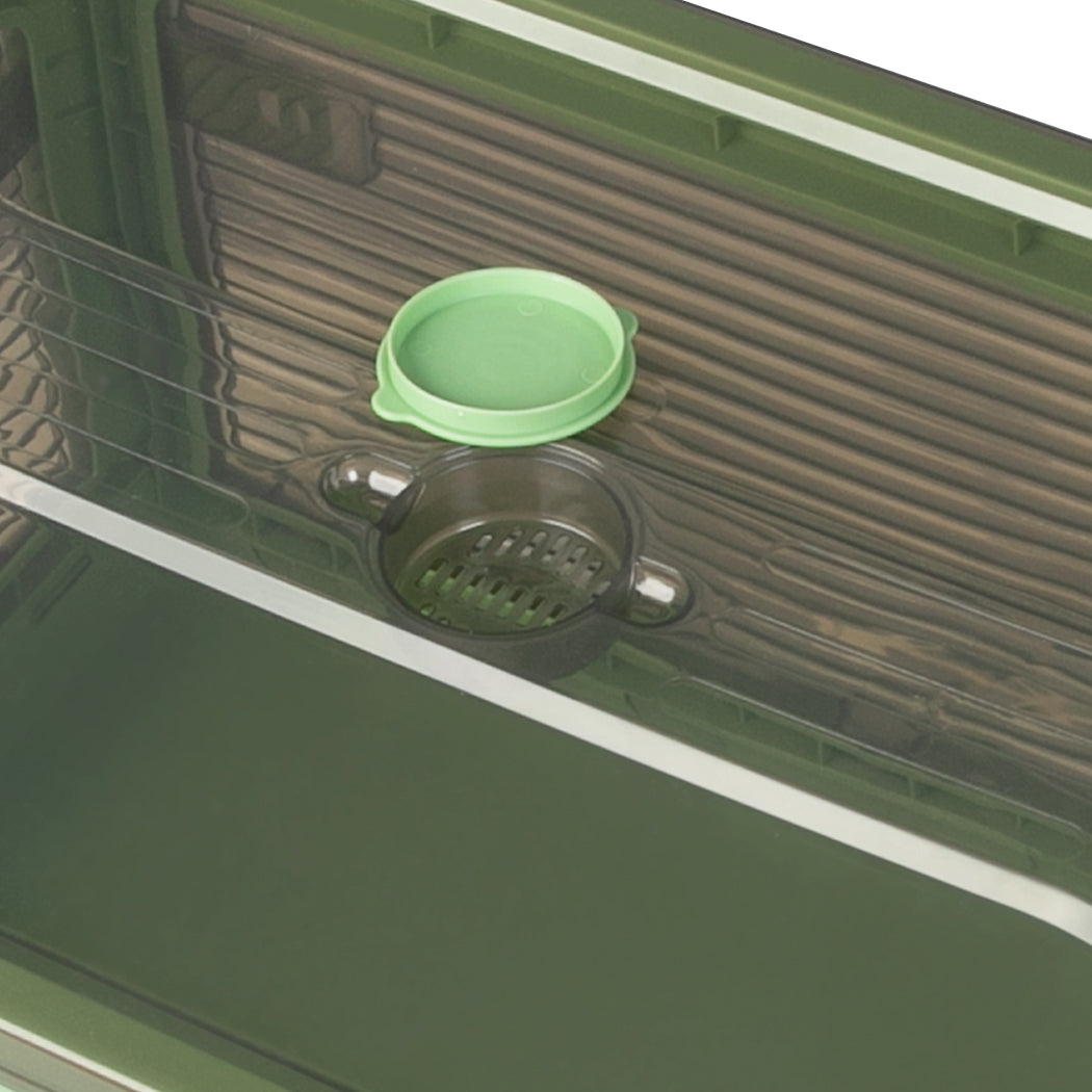 Storage Containers Stackable Lid Clothes Green Small