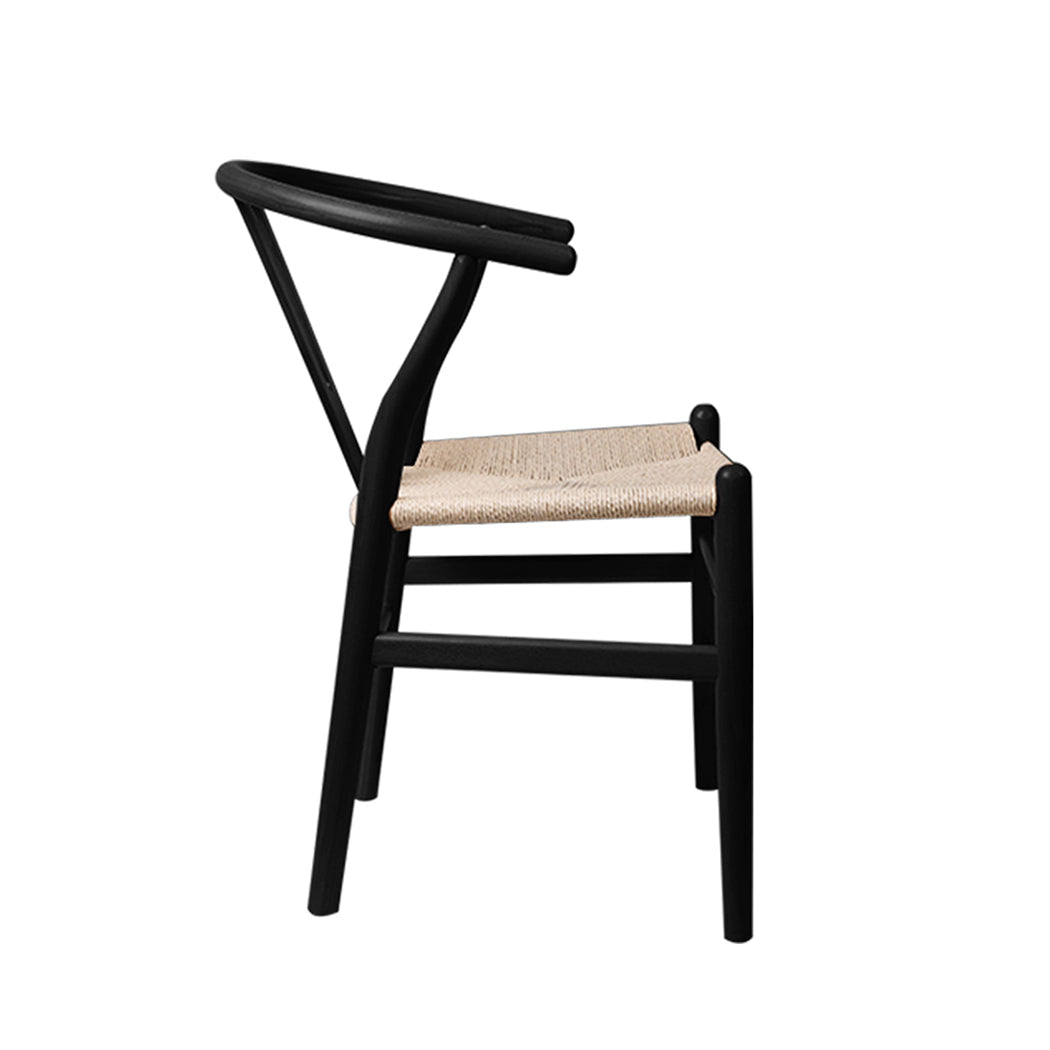Chic Dining Chairs Set Of 2 Black Finish Modern Comfortable Seating