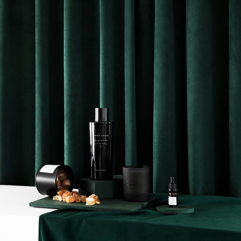 150 Centimetre Green High Quality Modern Velvet Blackout Curtains For Living Room Bedroom Dining Drape