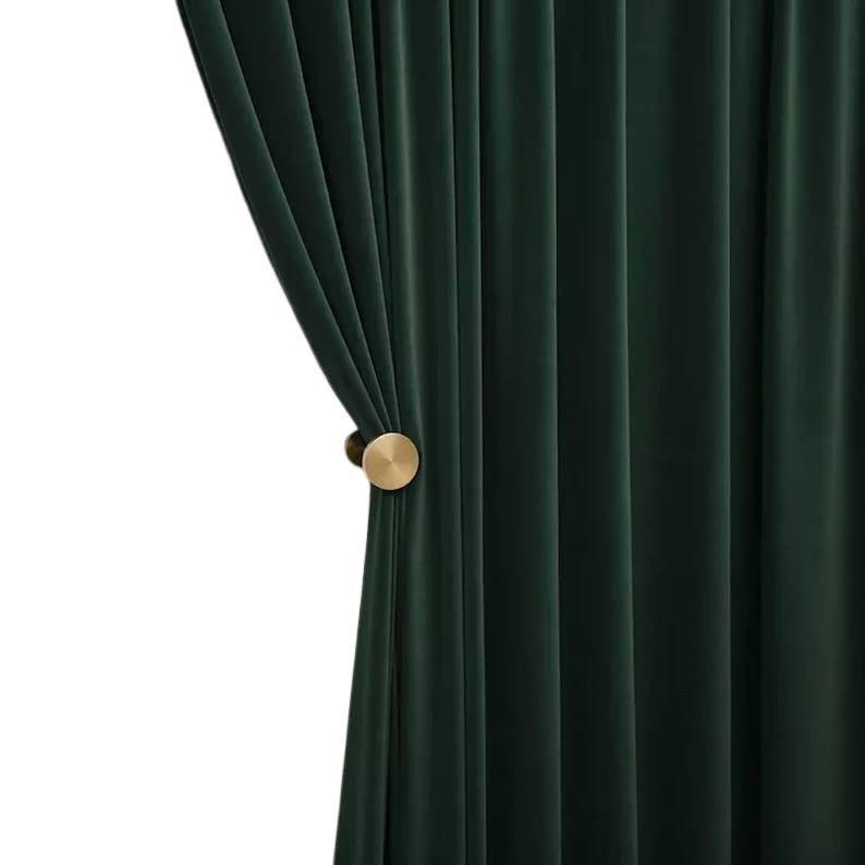 150 Centimetre Green High Quality Modern Velvet Blackout Curtains For Living Room Bedroom Dining Drape