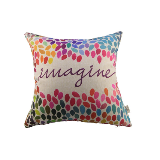 Cotton Linen Square Decor Throw Pillow Cover Pillowcase Colorful Imagine