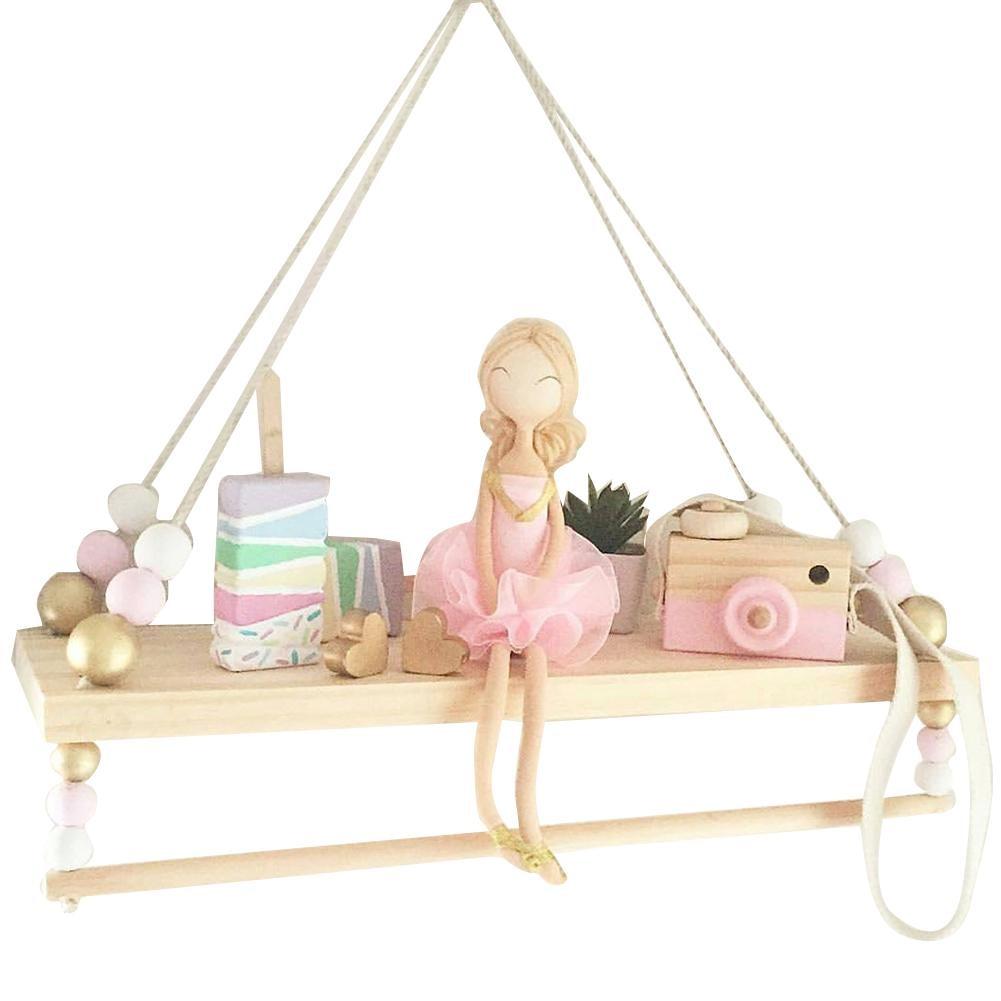 Nordic Style Beads Hanging Display Rack Wall Shelf