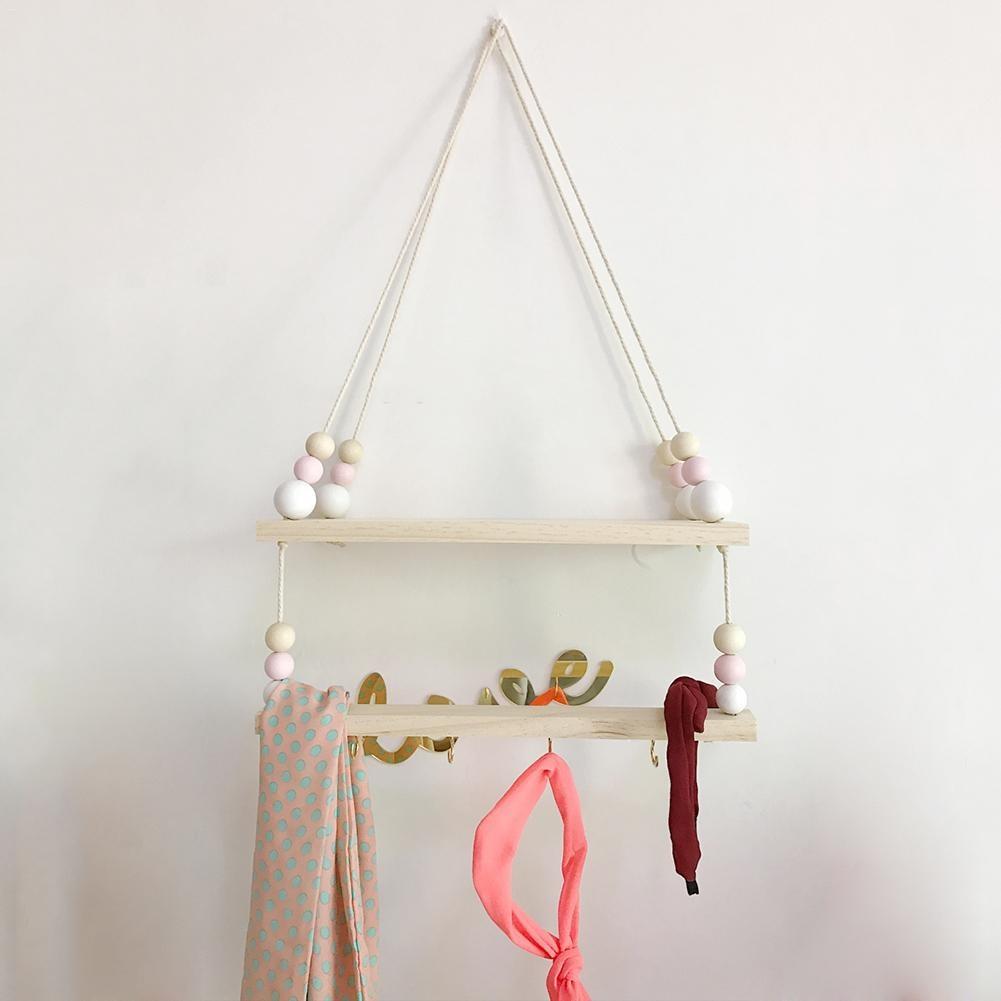 Nordic Style Beads Hanging Display Rack Wall Shelf