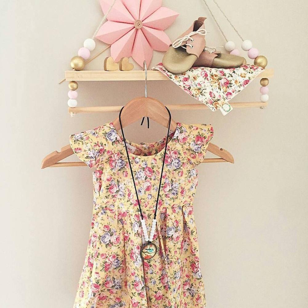 Nordic Style Beads Hanging Display Rack Wall Shelf