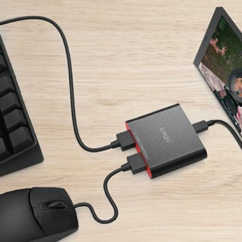 9116 Bluetooth Keyboard Mouse Adapter Converter Black
