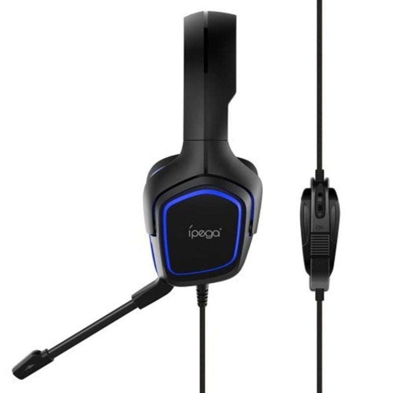 R006 Professional Wired Gaming Headphone Noise Cancelling Hifi Headset With Mic Blue