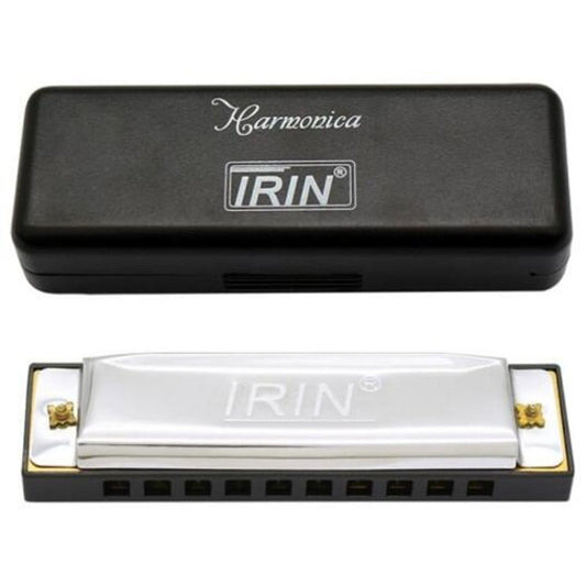 10 Hole 20 Tone C Key Blues Harmonica Silver
