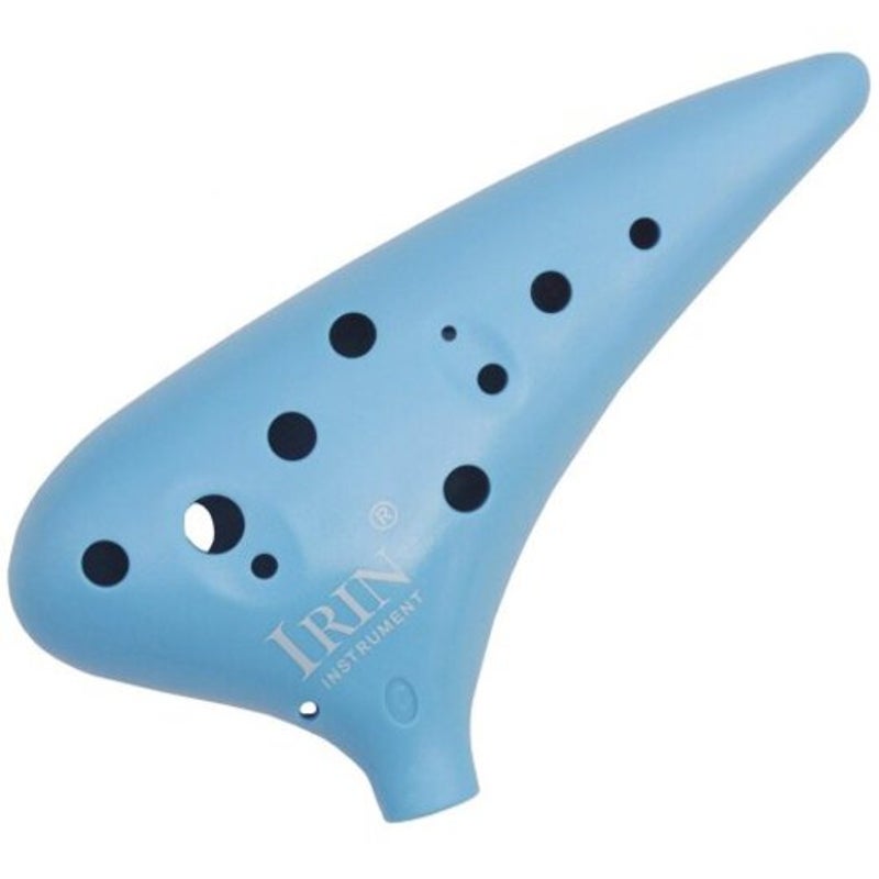12 Hole C Key Ocarina Musical Instrument Light Sky Blue