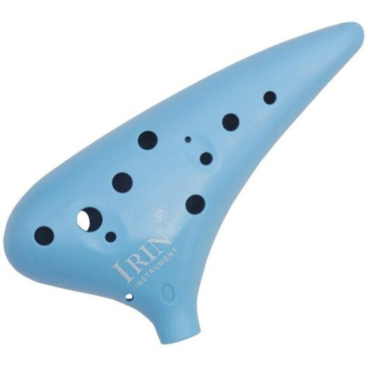 12 Hole C Key Ocarina Musical Instrument Light Sky Blue