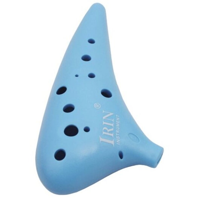12 Hole C Key Ocarina Musical Instrument Light Sky Blue
