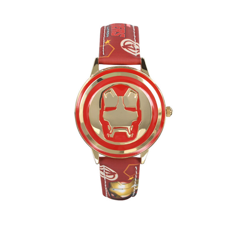 Veile Studios Creative Iron Man Marvel Avengers Stark Watch Flip Quartz Boy Child