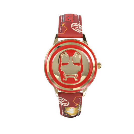 Veile Studios Creative Iron Man Marvel Avengers Stark Watch Flip Quartz Boy Child