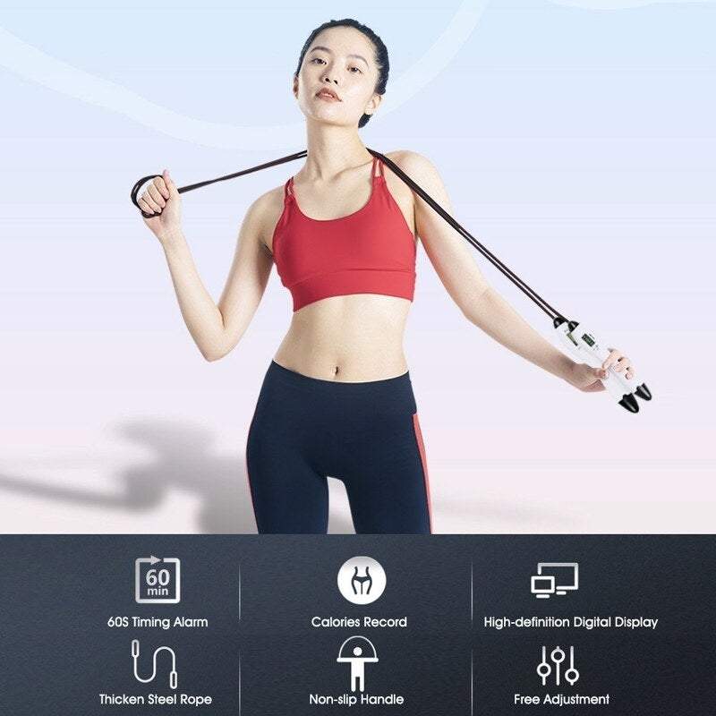 Skipping Ropes Jump Cable Digital Display Counting Calorie Fitness Exercise Training Gym Sports For Kids Adults With Tim