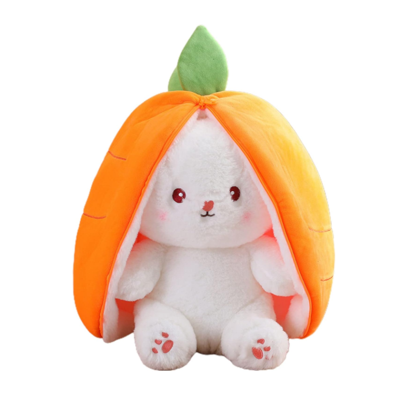 Fruit Transfigured Bunny Plush Toy Cute Carrot Strawberry Turn Into
