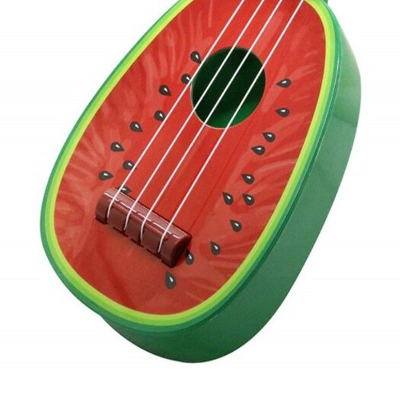 Children Fruit Ukulele Guitar Four Strings Musical Instrument Educational Play Toy Red