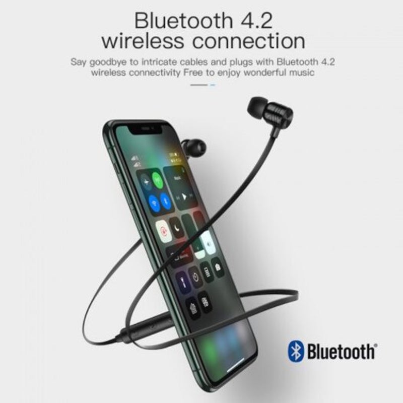 Bluetooth Earphone Wireless Headphone Neckband Sport Handsfree Earbud 5.0 Black