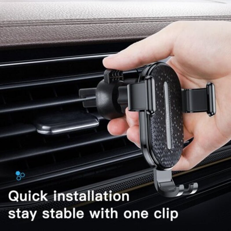Car Phone Holder Gravity Stand Mobile Support In Mount Black