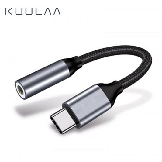 Type C To 3.5Mm Jack Earphone Cable Headphone Audio Adapter For Huawei Xiaomi Dark Gray