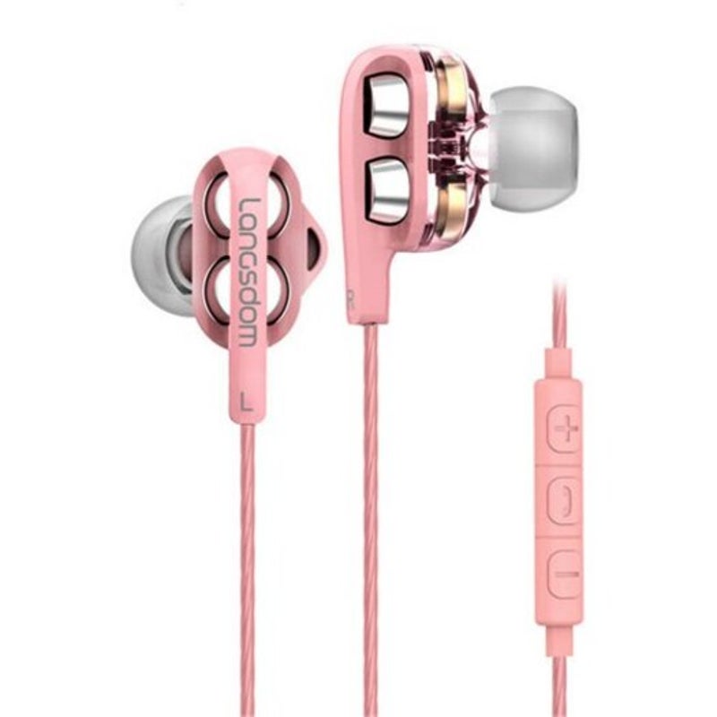 C4d In Ear Earphone Stereo Gaming Earbuds Pink