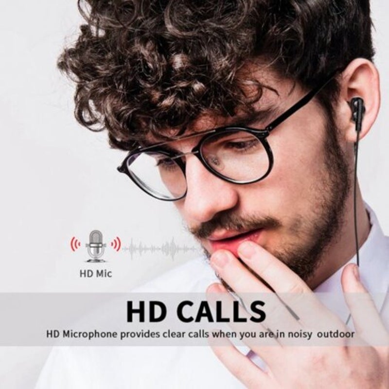 D4c Earphonewith Mic 3.5Mm Hifi Earphones Headset Black With