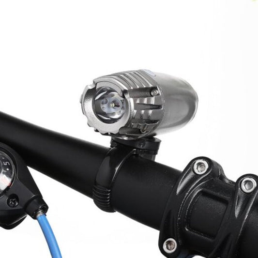 Water Resistant Aaa Battery Bike Bicycle Front Light Silver